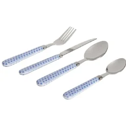 Gifi Ménagère couvert bleu mosaïque x16| Vaisselle Et Accessoires De Table