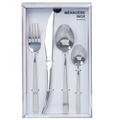 Gifi Ménagère hotelière inox argenté 16 pièces| Vaisselle Et Accessoires De Table