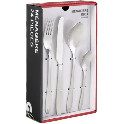 Gifi Ménagère inox 24 pièces| Vaisselle Et Accessoires De Table