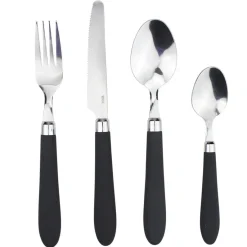 Vaisselle Et Accessoires De Table<Gifi Ménagère inox manche noir 24 pièces