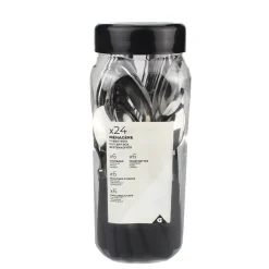 Vaisselle Et Accessoires De Table<Gifi Ménagère inox manche noir 24 pièces