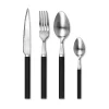 Gifi Ménagère Laguiole Cottage 16pcs inox manche noir| Vaisselle Et Accessoires De Table