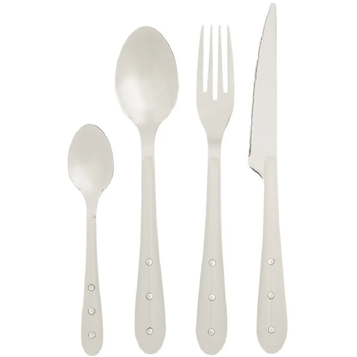 Vaisselle Et Accessoires De Table<Gifi Ménagère Lisa D'Alban inox manche blanc 16 pièces