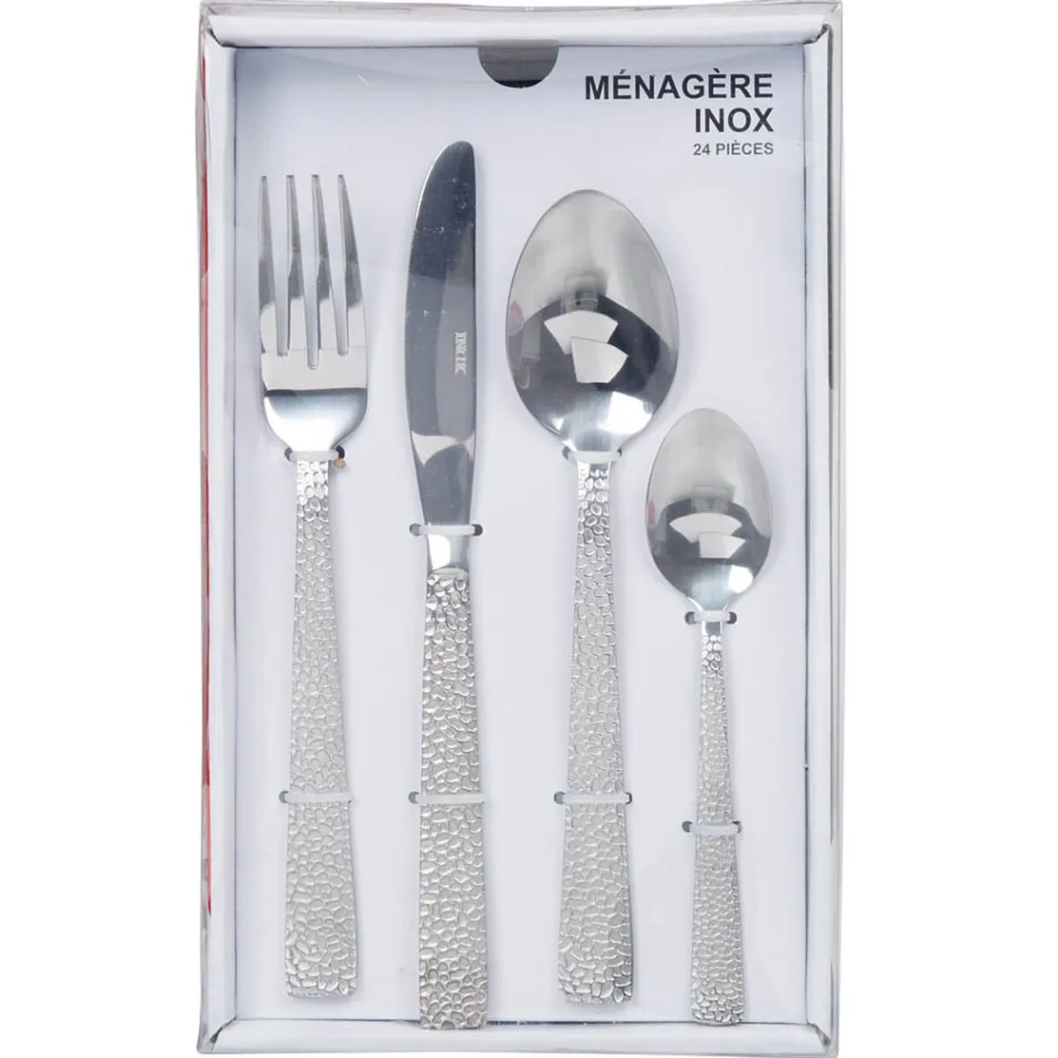 Gifi Ménagère manche écaille inox argenté 24 pièces| Vaisselle Et Accessoires De Table