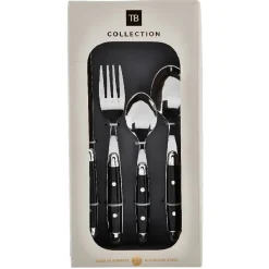 Vaisselle Et Accessoires De Table<Gifi Ménagère noir et argent Bastille 24 pièces