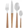 Gifi Ménagère scandinave 24 pièces effet bois| Vaisselle Et Accessoires De Table