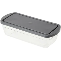 Cuisson<Gifi Moule à cake en verre avec couvercle gris