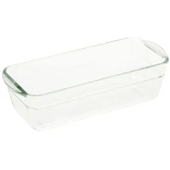 Cuisson<Gifi Moule à cake en verre avec couvercle gris