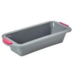 Cuisson<Gifi Moule à cake gris silicone et structure métallique