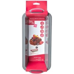 Cuisson<Gifi Moule à cake gris silicone et structure métallique