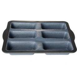 Cuisson<Gifi Moule à financiers gris et noir x6