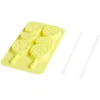 Gifi Moule à glaçon brochette forme citron-silicone jaune 18,3x11,4xH1,5cm| Vaisselle Et Accessoires De Table