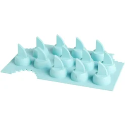 Gifi Moule à glaçon forme aileron requin - 100% silicone bleu 20x12xH3,3cm| Vaisselle Et Accessoires De Table