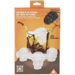 Gifi Moule à glaçons tête de mort silicone noir| Vaisselle Et Accessoires De Table