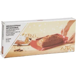 Cuisson<Gifi Moule à gâteau détachable silicone rectangulaire rouge