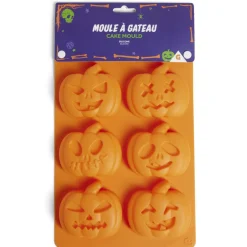 Cuisson<Gifi Moule à gâteau Halloween silicone orange 27x18xH3cm