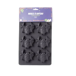 Cuisson<Gifi Moule à gâteau Halloween silicone noir 27x18xH3cm
