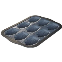 Cuisson<Gifi Moule à madeleines gris et noir x9