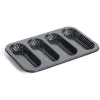 Cuisson<Gifi Moule à mini baguette perforé acier noir 33,6x22xH3cm