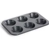 Cuisson<Gifi Moule à muffin perforé acier noir 33,6x22xH3cm