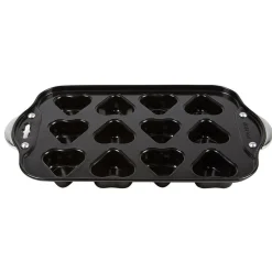 Cuisson<Gifi Moule à muffins coeurs avec fonds amovibles