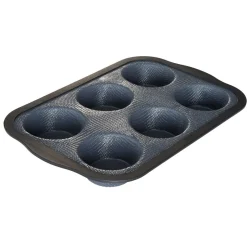 Cuisson<Gifi Moule à muffins gris et noir x6