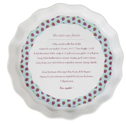 Cuisson<Gifi Moule à tarte céramique blanc multicolore