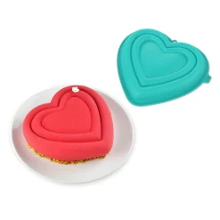 Cuisson<Gifi Moule coeur 3D silicone vert