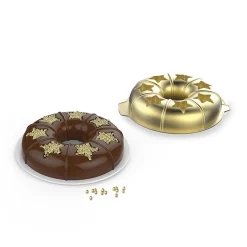 Cuisson<Gifi Moule couronne de Noël surprise étoile silicone doré