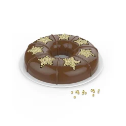 Cuisson<Gifi Moule couronne de Noël surprise étoile silicone doré