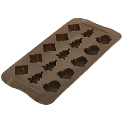 Cuisson<Gifi Moule de Noël pour chocolats marron