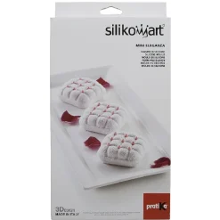 Cuisson<Gifi Moule en silicone 3D 6 minis coussins rouge