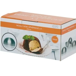 Cuisson<Gifi Moule forme dôme acier x4
