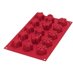 Cuisson<Gifi Moule silicone 15 empreintes forme sapin étoile flocon