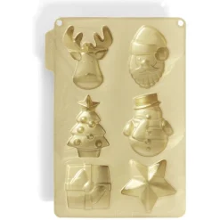 Cuisson<Gifi Moule silicone 6 formes de Noël 27x19xH2cm