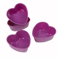 Cuisson<Gifi Moule silicone coeur violet x4