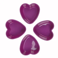 Cuisson<Gifi Moule silicone coeur violet x4