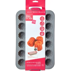 Cuisson<Gifi Moule silicone gris 24 cannelés structure métal