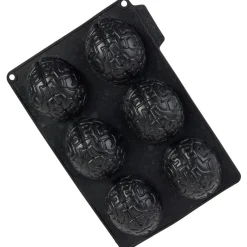 Cuisson<Gifi Moule silicone Halloween 6 gâteaux forme cervelle 27x19xH3,5cm