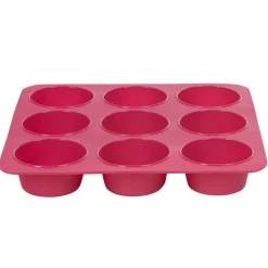 Cuisson<Gifi Moule silicone rose 9 petits muffins