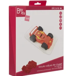 Cuisson<Gifi Moule voiture de course 3D silicone rouge