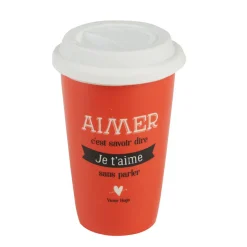 Vaisselle Et Accessoires De Table<Gifi Mug à emporter rouge blanc mots d amour