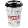 Vaisselle Et Accessoires De Table<Gifi Mug à motifs couvercle noir 500ml - plastique Ø9xH14cm