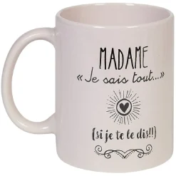 Gifi Mug avec inscription 2 modèles| Vaisselle Et Accessoires De Table