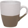 Gifi Mug bicolore blanc et taupe| Vaisselle Et Accessoires De Table
