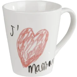 Gifi Mug blanc à personnaliser + 6 feutres| Vaisselle Et Accessoires De Table