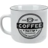 Gifi Mug blanc et noir coffee shop Bakery| Vaisselle Et Accessoires De Table