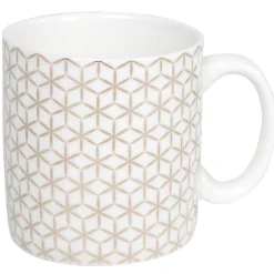 Gifi Mug blanc motifs étoiles dorées| Vaisselle Et Accessoires De Table