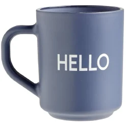Gifi Mug bleu inscription HELLO 250ml| Vaisselle Et Accessoires De Table
