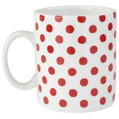 Gifi Mug classique blanc motifs pois rouges 35 cl| Vaisselle Et Accessoires De Table